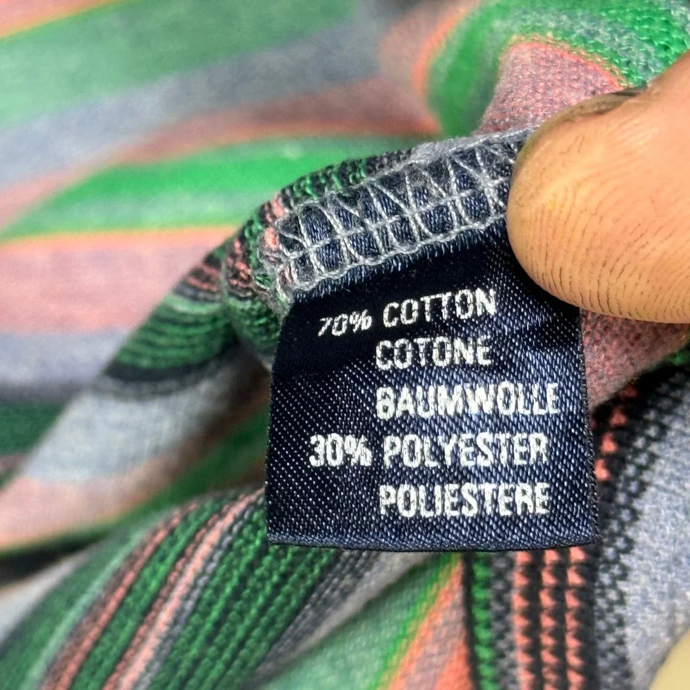 Polo Ralph Lauren Polo Casuals Striped Long Sleeve Shirt Green Pink XL Mens